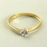 gouden ring met zirkonia