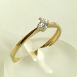 Atelier Christian 14 karaat gouden ring met zirkonia