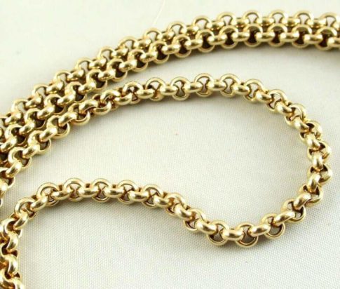 Geel gouden jasseron collier