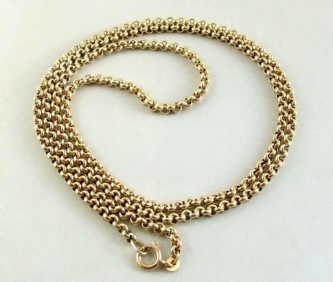 Geel gouden jasseron collier