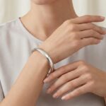 Christian 14 karaat wit gouden slavenarmband