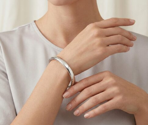 Christian 14 karaat wit gouden slavenarmband