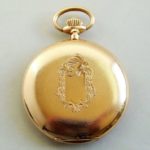 14 karaat rosé gouden zakhorloge