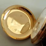 14 karaat rosé gouden zakhorloge
