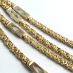 14 karaat bicolor koningsketting