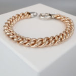 14 karaat gouden rosé en wit armband
