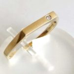 Geel gouden diamanten ring