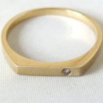 Geel gouden diamanten ring