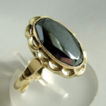 Gouden hematiet ring