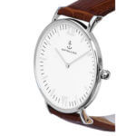 Kapten en Son horloge Silver Brown Croco Leather Campus 4251145212568