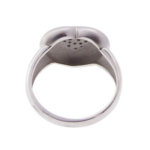 Wit gouden harten diamanten ring