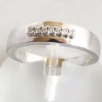 Wit gouden ring met diamanten 0.07 ct.