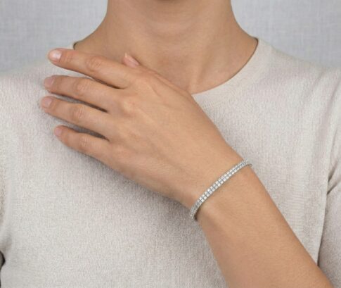 Christian wit gouden zirkonia armband