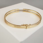 14 karaat Christian gouden bicolor armband