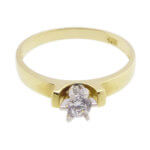 14 karaat bicolor zirkonia ring