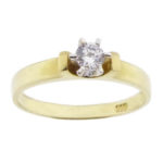 14 karaat bicolor zirkonia ring