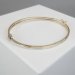 14 karaat gouden slavenarmband met veerslot