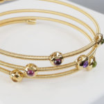 18 karaat armband met amethist, citrien en peridot