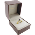 18 karaat gouden ring met tanzaniet en diamanten