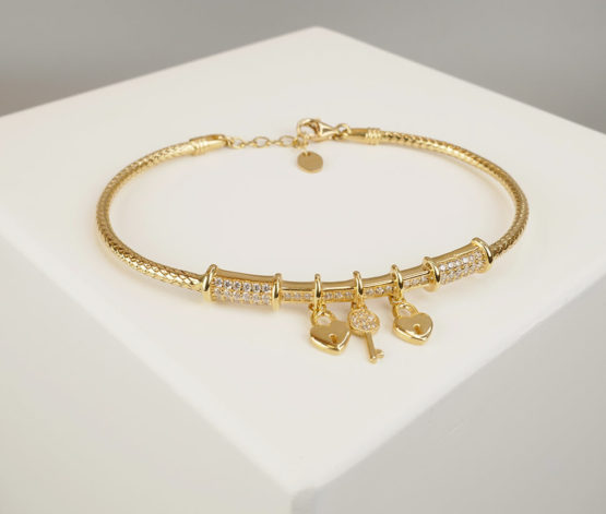 18 karaat gouden zirkonia armband