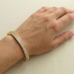 Geel gouden zirkonia slavenarmband