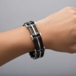 Leather and Steel Bracelet