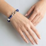 Armband met parels en lapis lazuli