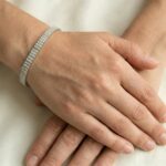 Wit gouden zirkonia schakelarmband