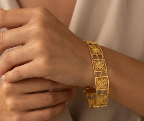 21 karaat gouden filigrain armband