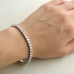 Wit gouden tennisarmband met zirkonia