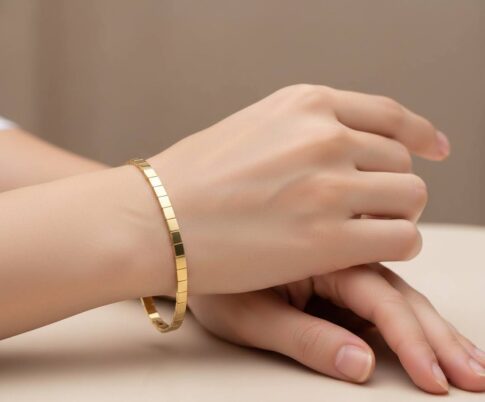 Geel gouden omega armband