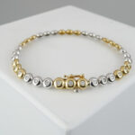 Bicolor tennisarmband met diamanten