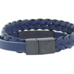 Christian Double Blue Bracelet Black Clasp
