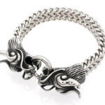 Christian Dragon Bracelet Steel