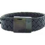 Christian Leather Black Bracelet