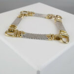 Christian bicolor gouden flexibele armband
