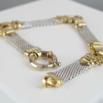 Christian bicolor gouden flexibele armband