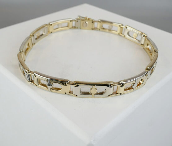 Christian gouden bicolor armband