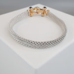 Christian wit gouden armband