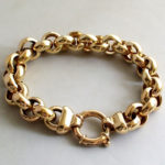 Geel gouden jasseron armband