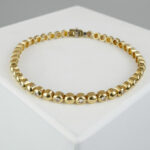 Geel gouden tennisarmband met diamanten