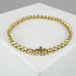 Geel gouden tennisarmband met diamanten
