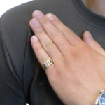 Gouden Christian zegelring met onyx