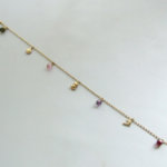 Gouden enkelband met bedels