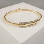 Gouden zirkonia slavenarmband