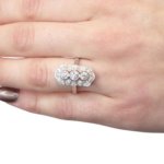 Wit gouden art deco ring met diamanten