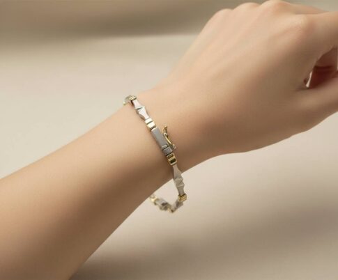 Bicolor Christian armband