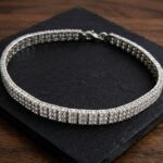 Wit gouden zirkonia schakelarmband