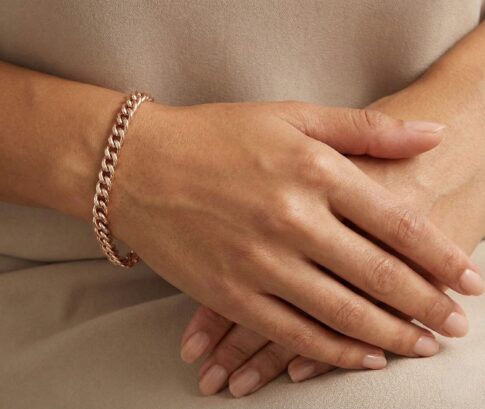 14 karaat rose gouden armband