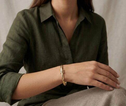 Christian 14 karaat gouden slavenarmband